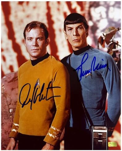 William Shatner ve Leonard Nimoy İmzalı 8x10 Uzay Yolu İniş Partisi Fotoğrafı