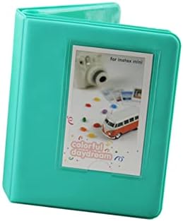 Mobestech Fotoğraf Albümü 64 3 Mini Nane Kitap Cepler saklama kutusu Fotoğraf Albümü için Yeşil İnç Mini Fotoğraf