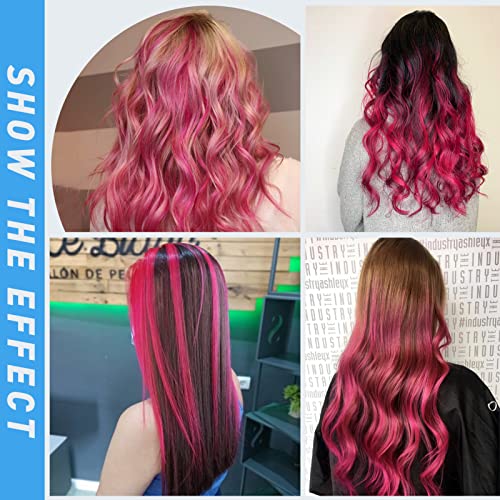 Neitsi 10 Pcs Renkli saç ekleme 20 İnç Renkli klipsli postiş Parti Golleri Kıvırcık Dalgalı Çok renkler Sentetik Gökkuşağı