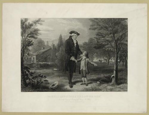 Tarihselfindings Fotoğraf: Baba, Yalan Söyleyemem, Ağacı Kestim, George Washington, Dürüstlük, Genç Çocuk