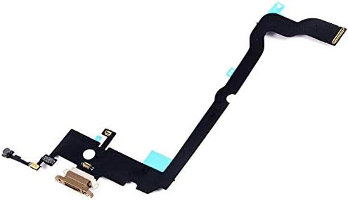 Şarj portu Konektörü Kulaklık Flex Kablo Modülü Değiştirme ile Uyumlu iPhone Xs Max 6.5 inç (Altın)