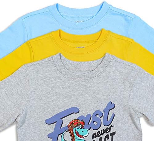 GLASH Çocuk Boys Organik Pamuklu Tişörtler Çoklu Paket 3-12yrs