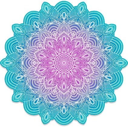GT Grafik Detaylı Mandala Güzel Çiçek Tasarımı-Vinil yapışkan Su Geçirmez Çıkartma