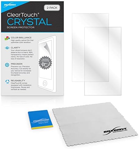 Micromax X702 ile Uyumlu BoxWave Ekran Koruyucu (BoxWave tarafından Ekran Koruyucu) - ClearTouch Crystal (2'li Paket),