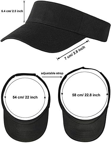 Trounistro 4 Paket Güneş Spor Visor Şapkalar Ayarlanabilir Şapka Yaz pamuklu kasket