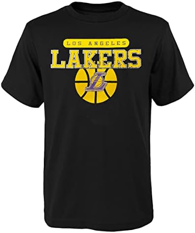 Outerstuff Los Angeles Lakers Gençler Boyutu 4-18 Basketbol Takımı Logosu T-Shirt