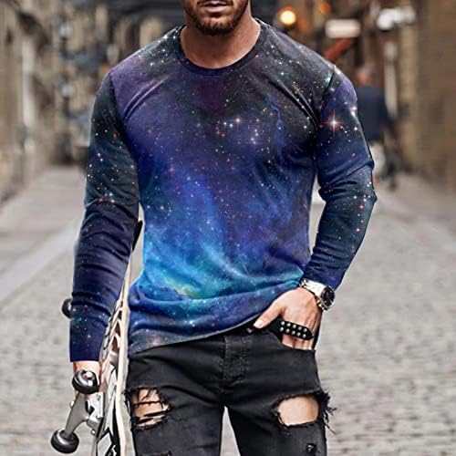 Erkekler grafikli tişört Hipster Hip Hop Kravat Boya Baskı Tee Gömlek Kısa Uzun Kollu Renk Bloğu Graffiti Casual Tops