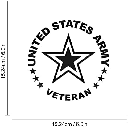 Leniutor Amerika Birleşik Devletleri Ordusu Veteran Vinil Çıkartması Arabalar için, 6 ABD Ordusu Silahlı Kuvvetleri