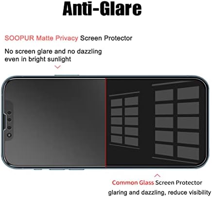 SOOPUR 2-Pack Esnek Mat Gizlilik Ekran Koruyucu için iPhone 13 Pro Max / iPhone 14 Artı 6.7 İnç, Parlama Önleyici