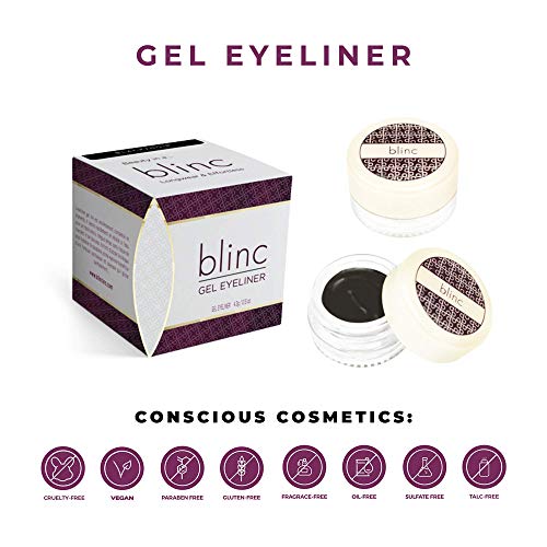 Blinc Jel Eyeliner, E Vitamini ile zenginleştirilmiş Göz kalemi, Yüksek Pigmentli, Uzun Ömürlü, Çabuk Kuruyan, Su