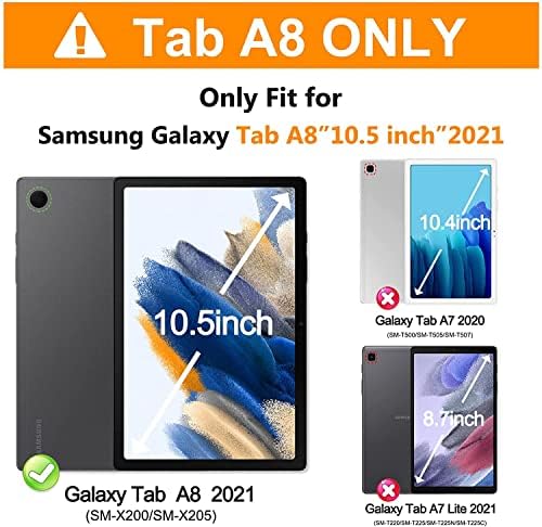 TSQQST Galaxy Tab A8 10.5 Kılıf 2022 Temperli Cam Ekran Koruyucu ile Çocuklar için / Samsung Galaxy Tab A8 Kılıf w/Standı