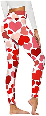 Kadın Yüksek Belli Tayt sevgililer Günü Aşk Baskı Yoga Pantolon egzersiz pantolonları Spor Sıska Atletik Pantolon