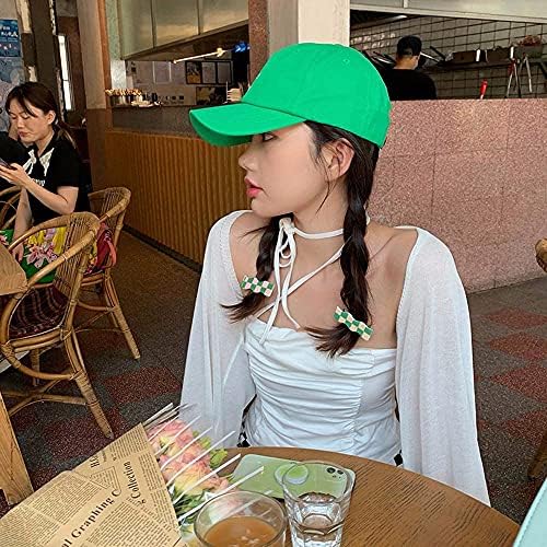 Houchu Kızlar Tatlı Dama tahtası Kafes Desen Şeker Renk Asetat Reçine Akrilik Kadın Saç Klipleri Kore Tarzı Saç Tokası