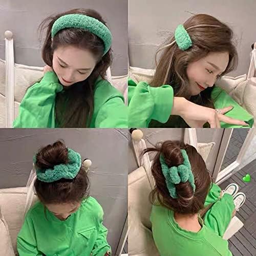 BYBYCD Kore Tarzı saç bandı Sevimli saç aksesuarları saç tokası Yün Açgözlü Klip Yeşil Şapkalar Saç Scrunchies(saç