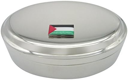 Filistin Bayrağı kolye Oval biblo Mücevher kutusu