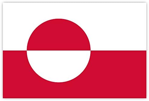 Grönland bayrağı sticker çıkartma 5 x 3