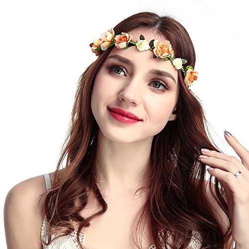 Plaj Boho Tatil kafa bandı hairbands Bayanlar Bandı Çiçek Saç Baş Festivali Parti Çiçek Garland Düğün kadınlar için