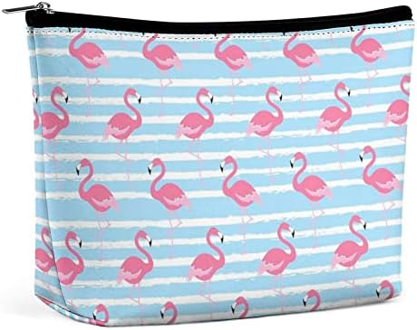 Flamingo PU Deri Makyaj Çantası Seyahat kozmetik çantası Büyük Kapasiteli Taşınabilir makyaj çantası Aksesuarları