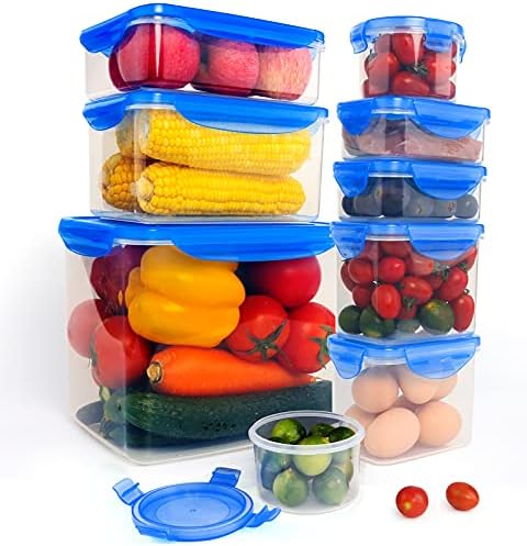 9 Paket Hava Geçirmez Gıda Saklama Kabı Seti, İstiflenebilir Mutfak Saklama Kapları, 7.5 L/ 253.6 OZ Büyük Boy, BPA
