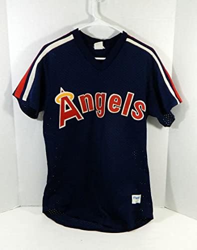 1983-90 California Angels 54 Oyun Kullanılmış Mavi Forma Vuruş Antrenmanı 253-Oyun Kullanılmış MLB Formaları