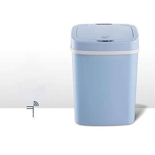 SKİMT çöp tenekesi Banyo Akıllı Sensör Plastik çöp tenekesi, Çöp Kokusu Çok Yönlü, Yaratıcı Çöp Kutusu (Renk: Mavi)