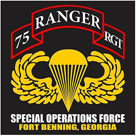 ABD Ordusu Ranger 75 RGT Paraşüt Kalıp Kesim Çıkartması