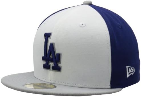 MLB Los Angeles Dodgers Beyaz Ön Temel 59 Elli Gömme Başlık