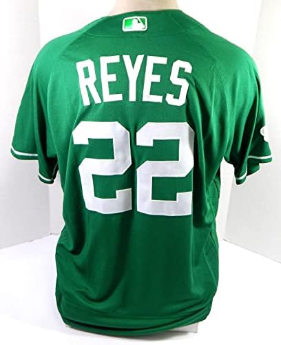 2022 Detroit Tigers V ctor Reyes 22 Oyunu Verilen Yeşil Jersey St Patricks 46 8 - Oyun Kullanılan MLB Formaları