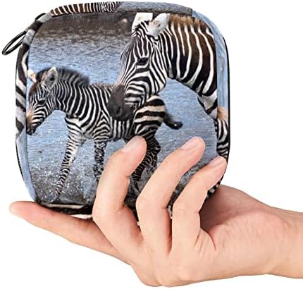 Vahşi Hayvan Zebra Dönemi Çanta Regl Kupası Kılıfı, Büyük saklama çantası Sıhhi Çanta temizlik peçeteleri Pedleri,