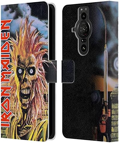 Kafa Çantası Tasarımları Resmi Lisanslı Iron Maiden İlk Sanat Deri Kitap Cüzdan Kılıf Kapak Sony Xperia Pro-İ ile