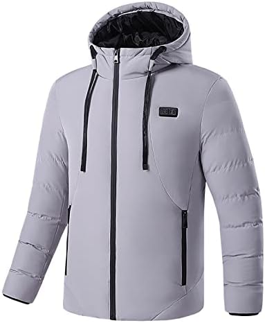 Erkekler ısıtmalı dış giyim ve ceketler sürme kayak balıkçılık açık sıcak pamuklu ceket ile şarj ısı kapşonlu bombacı