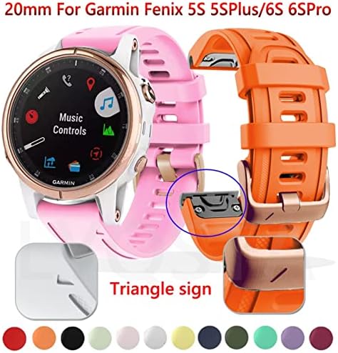 FORFC 22MM Watchband Sapanlar Garmin Fenix 6S 6SPro İzle Hızlı Bırakma Silikon Kolay Fit Bilek Bantları Garmin Fenix