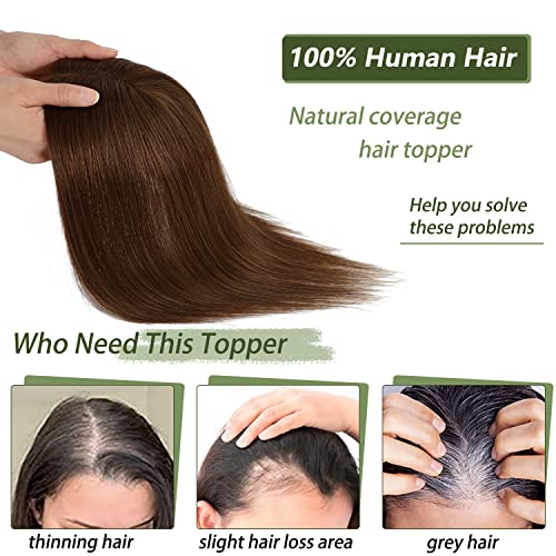 SARO-UP Saç Toppers Kadınlar için gerçek insan saçı Klip Toppers Saç Parçaları Hiçbir Patlama 120 % Yoğunluk saç parçaları