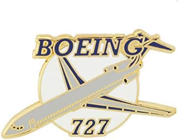 Boeing 727 Beyaz Ticari Uçak Uçak Şapkası veya Yaka İğnesi