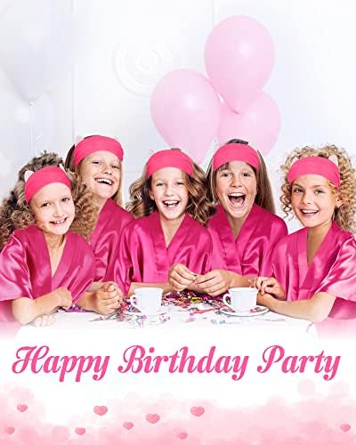 20 Adet Çocuklar Parti Kız Elbiseler Terlik Kafa Bandı Körü Körüne Seti Spa Parti Malzemeleri Çiçek Kız Elbiseler