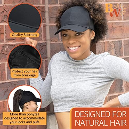 Güzel Sıcak Saten Astarlı beyzbol şapkası Kadınlar için | At Kuyruğu Şapka Kıvırcık Doğal Saç / Backless Kap / Kıvırmak