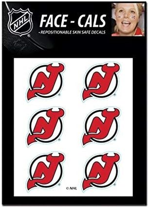 WinCraft NHL New Jersey Devils Yüz Dövmeleri, Takım Renkleri, Tek Beden