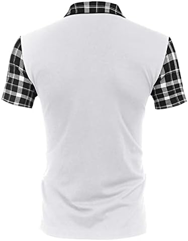 Erkek Kısa Kollu Fermuar polo gömlekler Çeyrek Zip V Boyun Atletik T-Shirt Yaz Casual Retro Golf Tees Tops