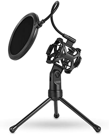 SJYDQ Taşınabilir Mikrofon Mikrofon Şok Dağı Stüdyo Masaüstü Tripod standı Filtre ile