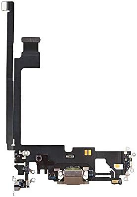 Şarj Portu Konektörü USB Flex Kablo Modülü Değiştirme iPhone ile Uyumlu 12 Pro Max 6.7 inç (Altın)