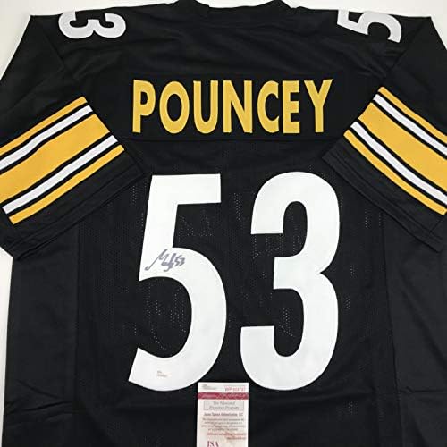 İmzalı / İmzalı Maurkice Pouncey Pittsburgh Siyah Futbol Forması JSA COA