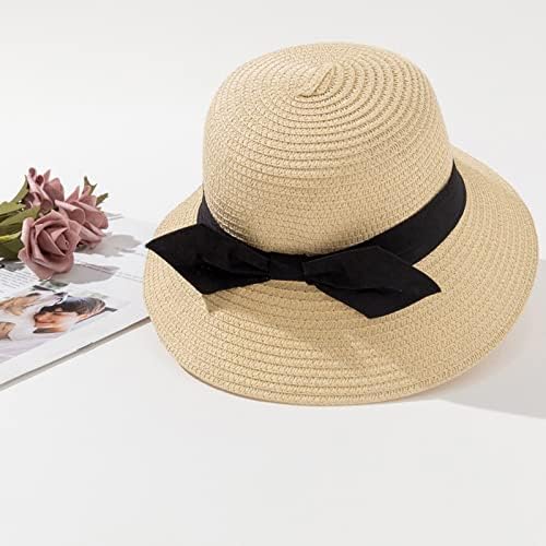 Bayan Geniş Ağızlı Hasır Şapka Bayan Yay Vizör Tatil Seyahat Şapka Yaz güneş şapkaları Katlanabilir Açık beyzbol şapkaları