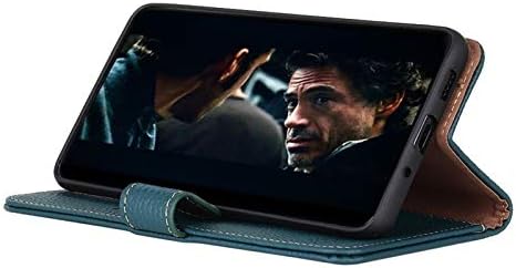 Wkae Sccdjyxl Kapak Kılıf Samsung Galaxy A32 5G, Gerçek Hakiki Deri Cüzdan Kılıf, kart Tutucu Yuvası Flip Folio Standı