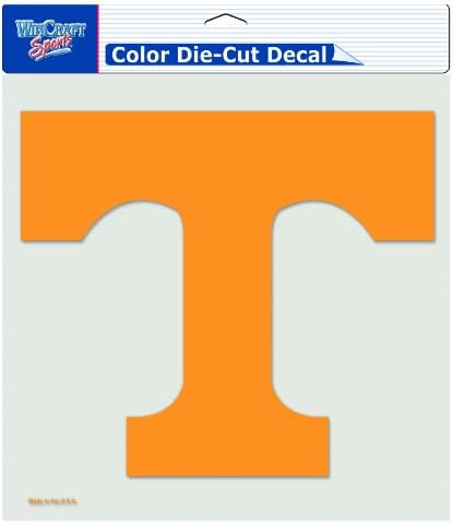 NCAA Tennessee Gönüllüleri 8'e 8 inç El Geçme Renkli Çıkartma