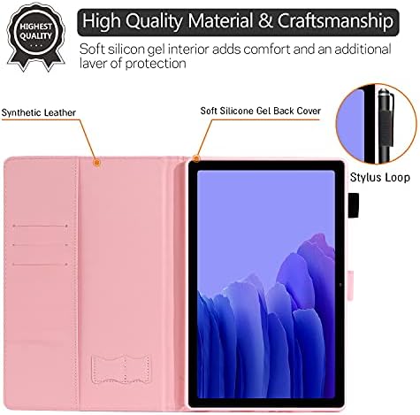 Elepower Samsung Galaxy Tab A7 Kılıf-İnce Folio Standı Premium PU deri cüzdan Kılıf Otomatik Uyandırma Uyku ile Darbeye