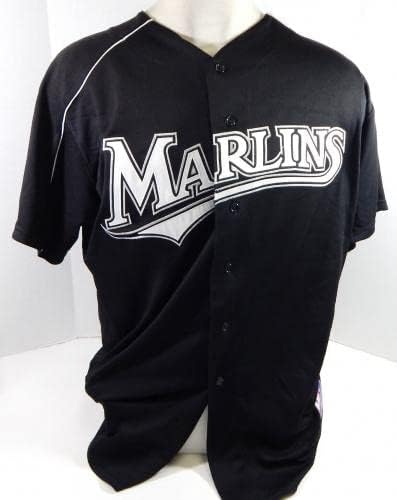 2003-06 Florida Marlins Valentin 21 Oyun Kullanılmış Siyah Forma BP ST XL DP26348 - Oyun Kullanılmış MLB Formaları