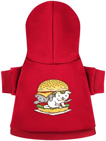 Hamburger Kedi Tek Parça Köpek Kostüm Pet Takım Elbise Şapka ile evcil hayvan aksesuarları Köpek ve Kedi için 2XL
