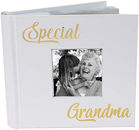 Mutlu Ev Eşyaları Modern Beyaz Özel Büyükanne Fotoğraf Albümü Altın Folyo Metin Tutar 80 4x6 Resimleri Mükemmel Büyükanne