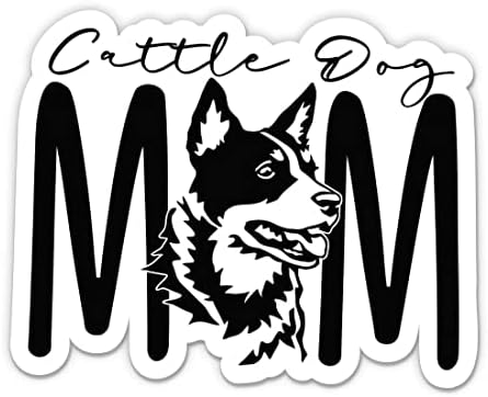 Sığır Köpek Anne Sticker-3 laptop etiketi - Su Geçirmez Vinil Araba, Telefon, Su Şişesi-Sığır Köpek Köpek Çıkartması