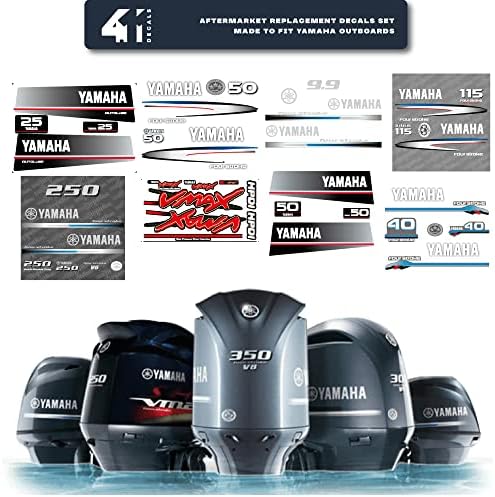 411 Çıkartmaları Satış Sonrası Yedek Yamaha 225 (2013) Dıştan Takma Çıkartma (Etiket) Seti